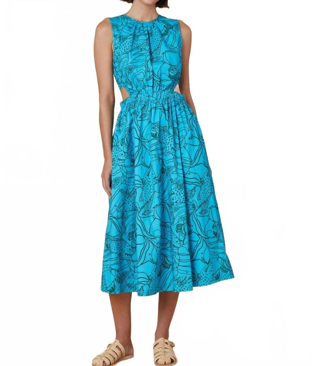 NEW OLIVIA BY LIVRO betsy midi dress in reef reverse